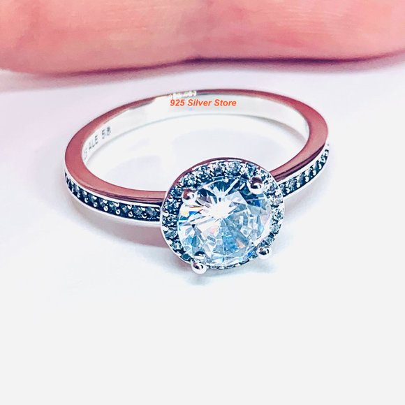 Brand NEW Pandora Round Sparkle Halo Ring 196250CZ - Picture 4 of 6